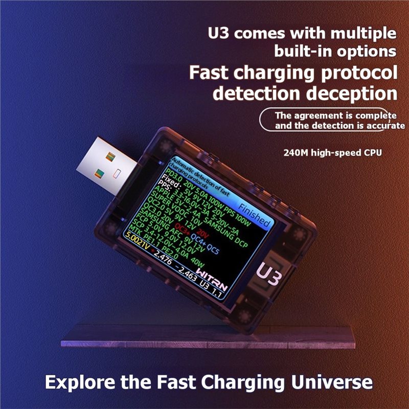 Woodworking Qc - Probador USB AB41 U3 3.1 PD
