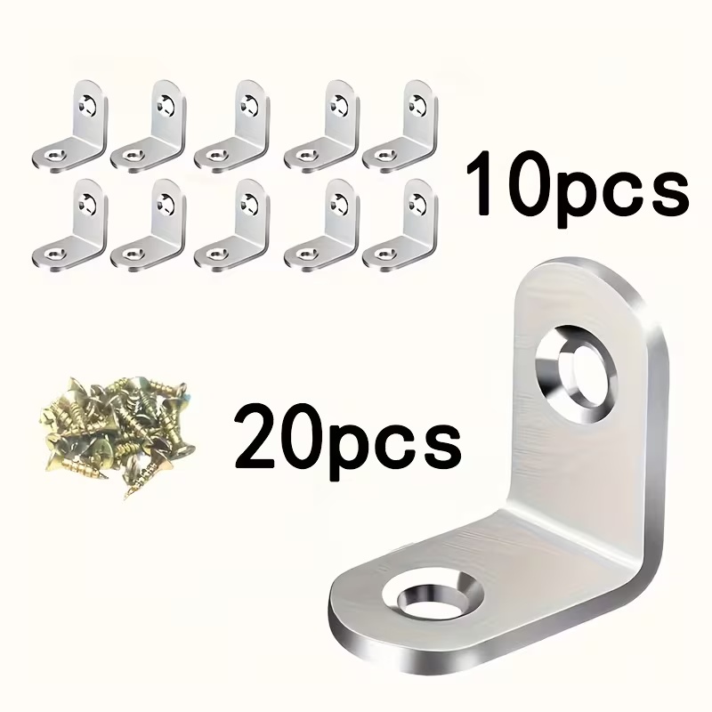 Woodworking Joint Types - 10 Piezas de Conectores de Acero