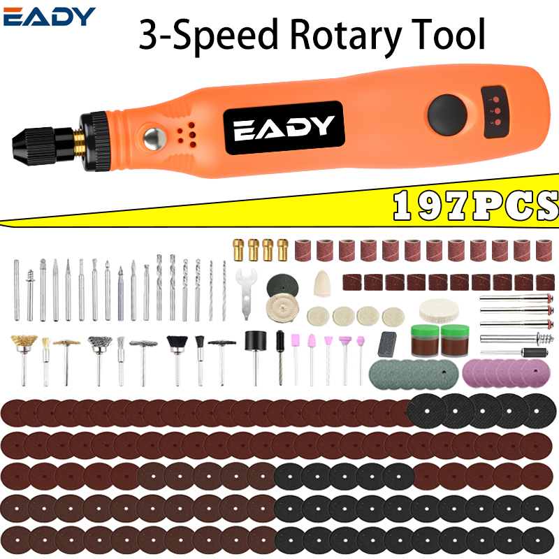 Woodworking Joinery - Kit de herramientas rotatorias inalámbricas USB