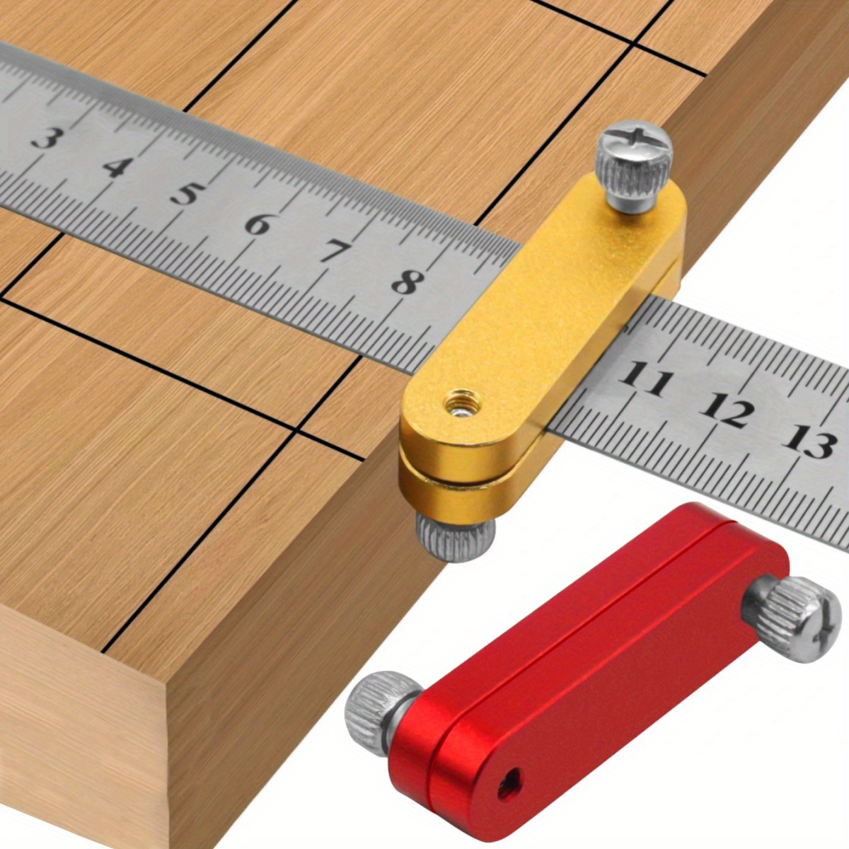 Woodworking Marking Gauge - Bloque de posicionamiento de regla, límite