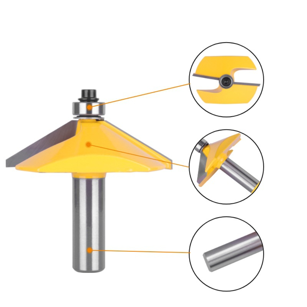 60 °   Fresa de madera biselad - Woodworking Joinery reseña y precio