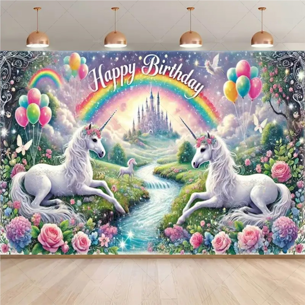 Fondo de cumpleaños de unicorn - Woodworking Horse reseña y precio