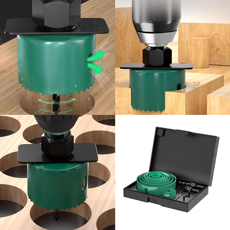 Juego de sierras perforadoras  - Woodworking Kits reseña y precio
