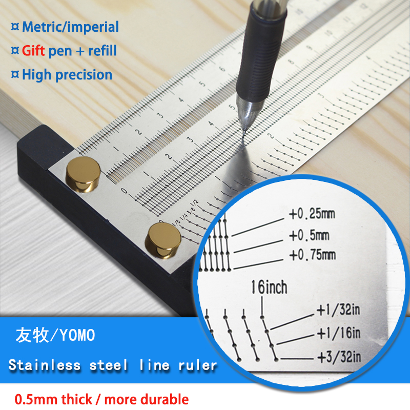 YOMO-Regla de escala de alta p - Woodworking Marking Gauge reseña y precio